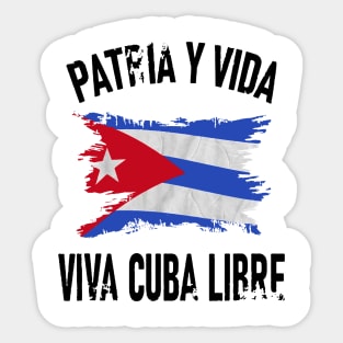 Cuba Libre Freedom Free Cuba Vintage Cuban Flag Sticker